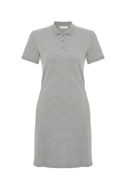 Mudo POLO YAKA KISA KOLLU MİNİ ELBİSE