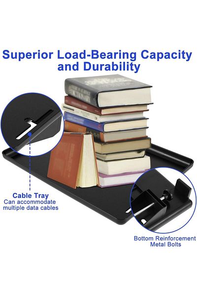 COOYA Bedside Shelf for Bed, Bunk Bed Shelf Organizer, Clip On Nightstand Tray with Cord and Cup Holder