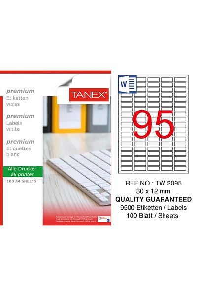 Tanex Αυτοκόλλητο 30*12mm Tw-2095