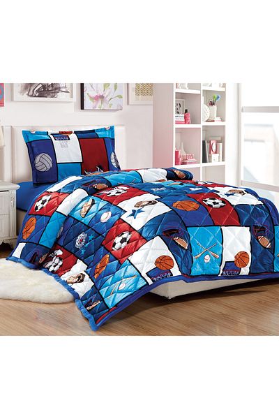 Sleep Night Kids Velvet Comforter Set 3 Pcs Single Size 150 X 200 Cm with bed sheet and pillow case