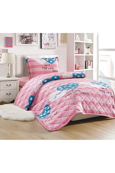 Sleep Night Kids Velvet Comforter Set 3 Pcs Single Size 150 X 200 Cm with bed sheet and pillow case