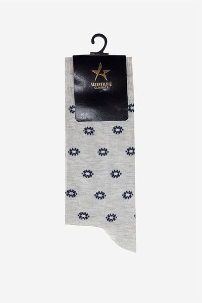 ALTINYILDIZ CLASSICS Șosete casual din bumbac gri cu model pentru bărbați