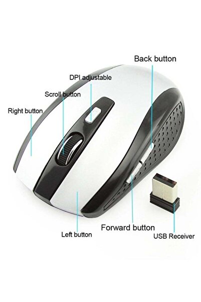 Generic Optical Wireless Mouse - Silver