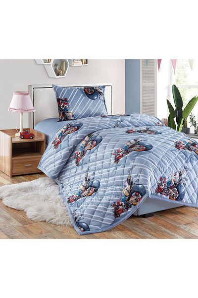 Sleep Night Kids Velvet Comforter Set 3 Pcs Single Size 150 X 200 Cm with bed sheet and pillow case