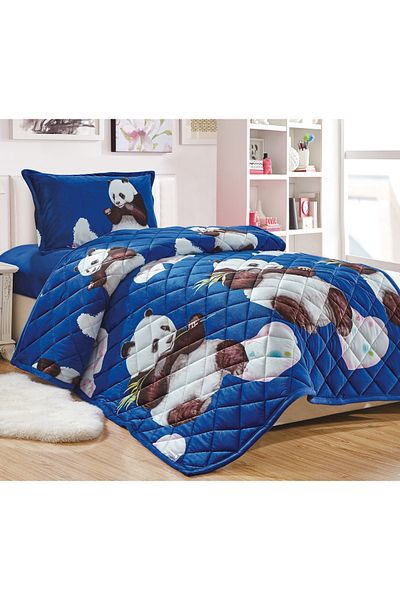 Sleep Night Kids Velvet Comforter Set 3 Pcs Single Size 150 X 200 Cm with bed sheet and pillow case