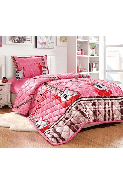 Sleep Night Kids Velvet Comforter Set 3 Pcs Single Size 150 X 200 Cm with bed sheet and pillow case