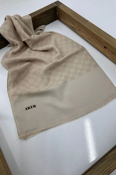 Aker Şal cu monogramă Elegance - 1090100 -983 -Bej