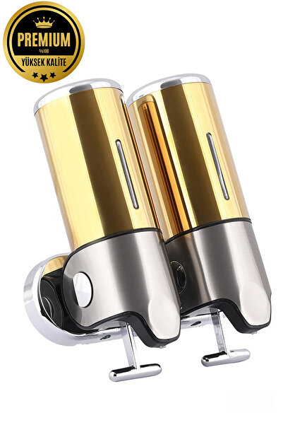 Xinda Paslanmaz Çelik 2x 500 ML Altın Renk Sabun, Duş Jeli, Şampuan Kullanımı...