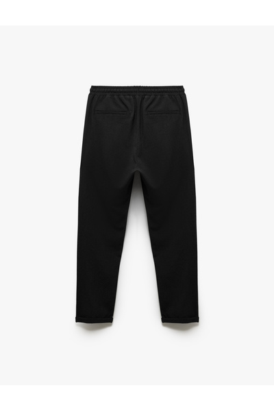 Koton Textured Viscose Blended Chino Pocket Detailed Waist Lace up Trousers