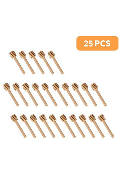 Choice 25pcs High Quality Honey Stir Bar Mixing Handle Jar Spoon Practical 100pc Wood Dipper Honey Long Sti