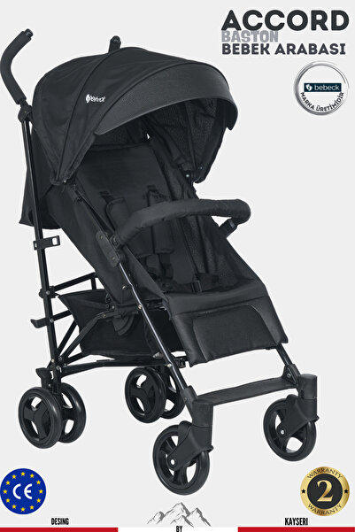 Bebeck Accord Baston Bebek Arabası Siyah