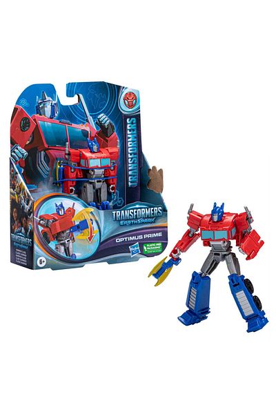 transformers Earthspark Warrior Class Optimus Prime Action Figure, 5-inch Robot Toy For Kids Ages 6