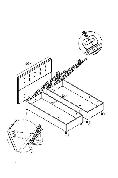 Homedius Galaxy Dekoratif Baza Başlığı Antrasit 160 cm