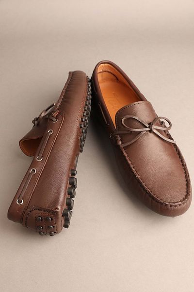 Gondol Men's Genuine Leather Classic Loafer Brown 41 Model
