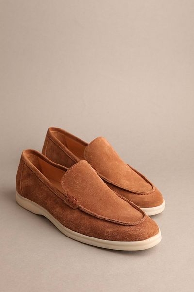 Gondol Men's Genuine Leather Classic Loafer Tan Suede 40 Ttx.20161