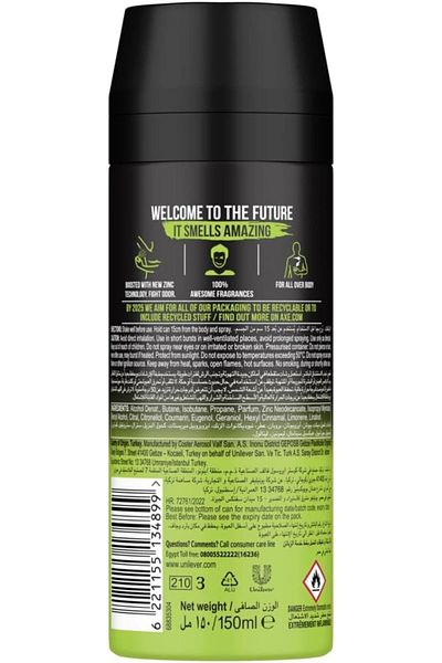 Axe Body Spray for Men Epic Fresh 150ML X 3