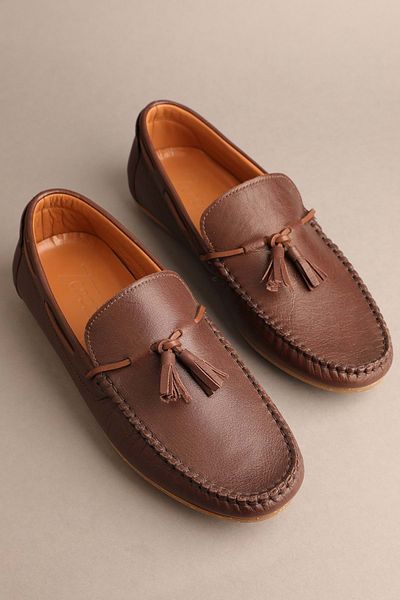 Gondol Men's Genuine Leather Classic Loafer Brown 41 Ttx.20142