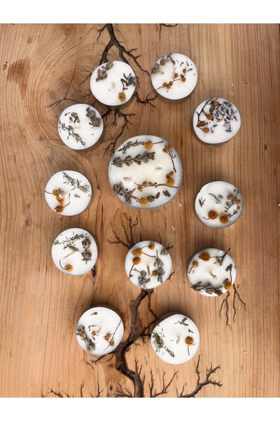 Boho Mathilda %100 Doğal Tealight Soya Mum - 10 gr Küçük Boy | 8 Adet