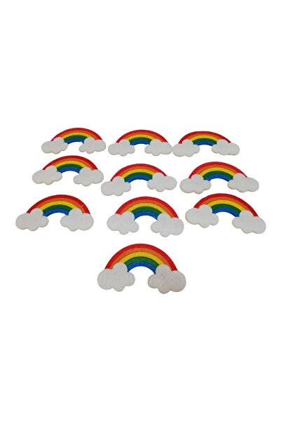 keçeli dünyam Keçe Figür Gökkuşağı 10 Cm 10 Adet