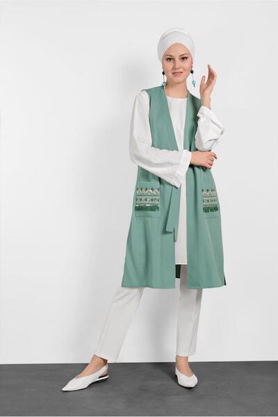 Alvina 4437 Model Embroidered Double Tunic