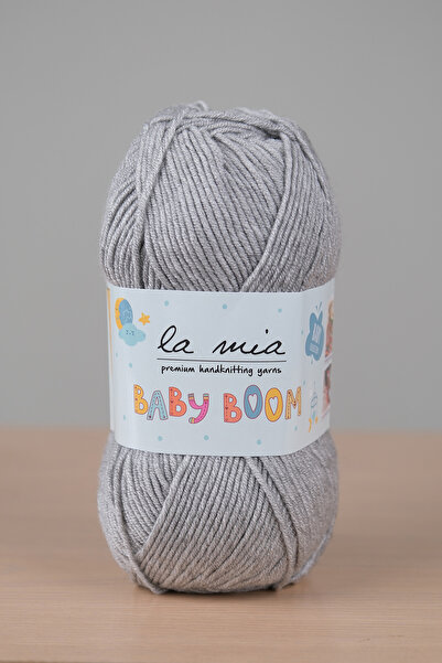 Lamia خيط بيبي بوم الفاخر المضاد للوبر 250 متر/100 جرام رمادي-1000