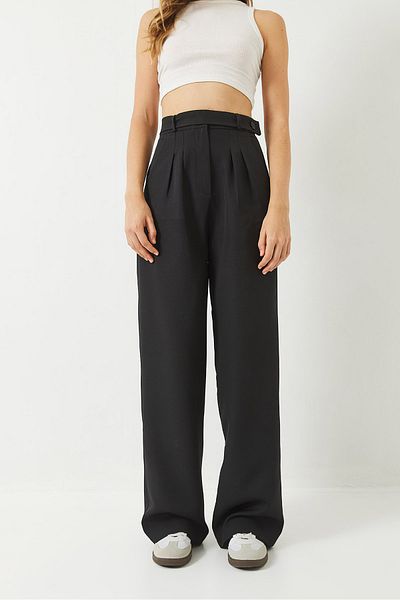 Bianco Lucci Women's Belt Detailed Pocket Palazzo Trousers 60283064
