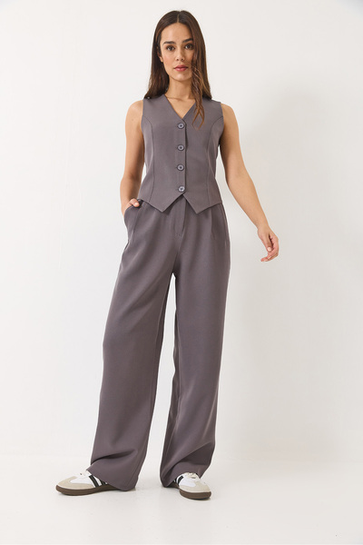 Bianco Lucci Dámská spodní a horní sada kalhotové vesty Palazzo 60331 60271041