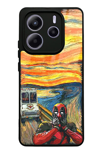 Spoyi حافظة هاتف لامعة بتصميم ديدبول لهاتف Xiaomi Redmi Note 14 4G