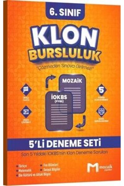 Mozaik Yayınları Mozaik Yayınları 6. Sınıf Klon 5 li Deneme Seti