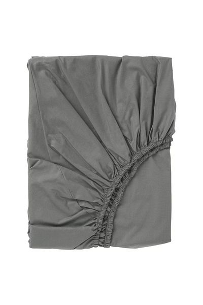 IKEA ULLVIDE Grey Fitted Sheet 90x200 cm – Soft, Breathable & Moisture-Wicking