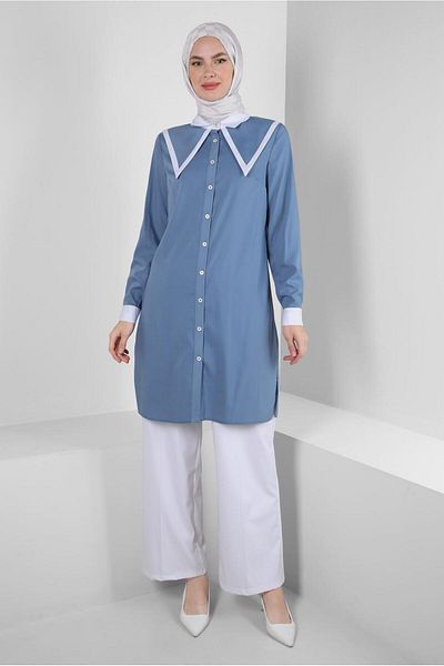 Alvina COLLAR DETAILED SHIRT TUNIC 43817