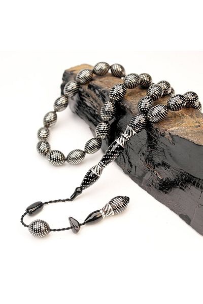 Skygo Oltu Stone Dot Fountain Nightingale Embroidered Rosary