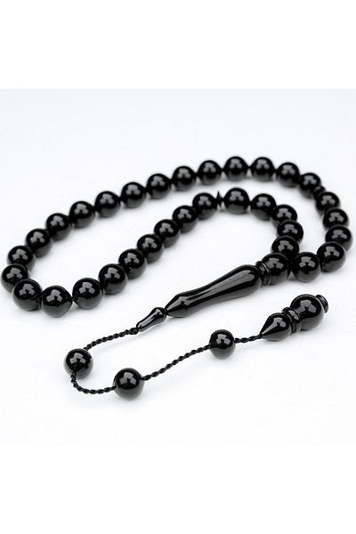 Skygo Simple Sphere Caliper Oltu Stone Rosary