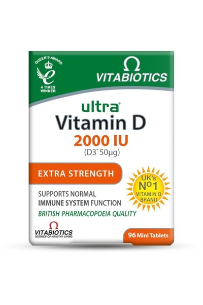 Vitabiotics ألترا فيتامين د3 2000 وحدة دولية، 96 قرص