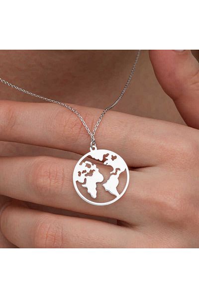 Skygo Silver World Women's Necklace