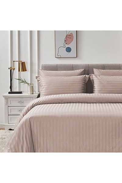Alhabib bedding Nadaf Hotel Bedspread Double Cotton Beige 250 Thread Count 7 Pieces