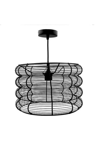 H&S collection Elegant chandelier, made of metal, black color, 34x23 cm