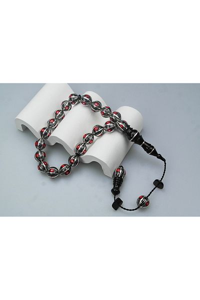 Skygo 100 Micron Oltu Stone - Watermelon Slice Rosary