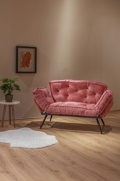 Berta Concept Storm Yatak Olabilen Mekanizmalı Kolları Yatan Ikili Kanepe Kol...