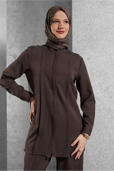 Alvina 45184 Model Suit - Pantaloni cu detalii de piatră