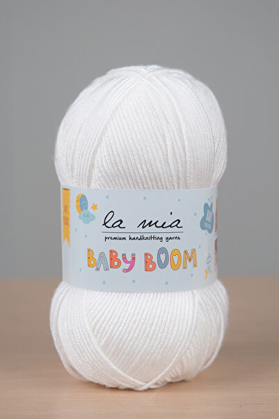 Lamia خيط بيبي بوم الفاخر المضاد للوبر 250 متر/100 جرام أبيض-10