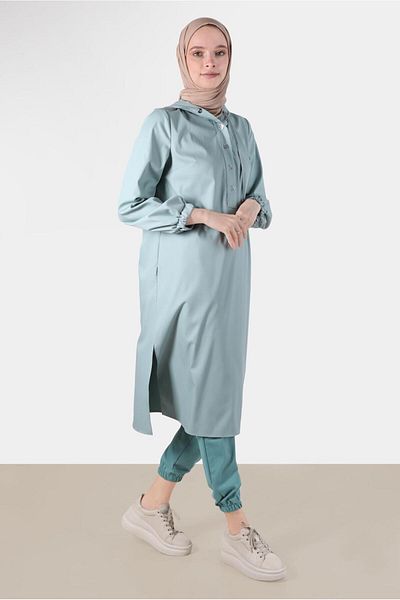 Alvina Hooded Buttoned Tunic - 42784
