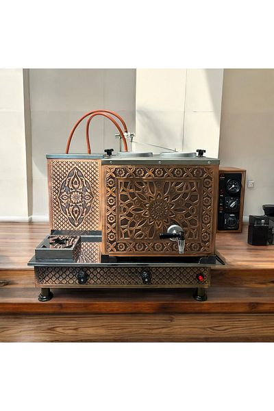 Copper Atelier Copper Electric and Natural Gas 1St Class Tea Boiler 2 Teapot 25 Lt Capacity