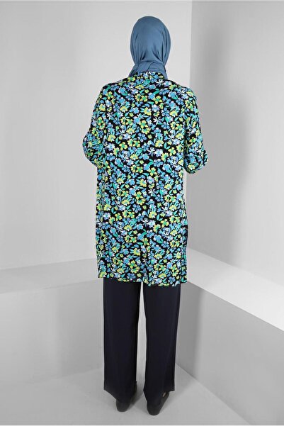 Alvina 43643 Model Cămașă Tunica cu Motive de Flori