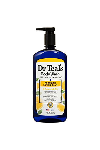 Dr Teals غسول الجسم بملح إبسوم من دكتور تيلز - بلسم الليمون البريبايوتيك 710 مل