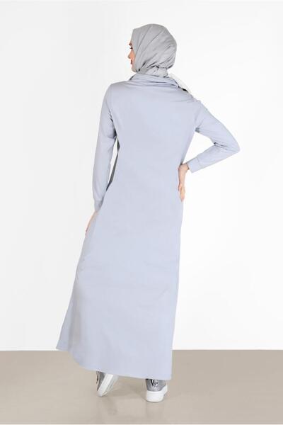 Alvina DEGAJE YAKA YAZI BASKILI ELBİSE 42266