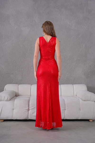 CİXAPLE Sleeveless Skirt - Double Breasted Sequin Evening Dress