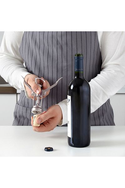 IKEA Ikea  IDEALISK Corkscrew, silver-colour/matt with bottle opener