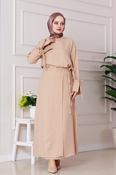 Sevitli Σετ με δεμένη φούστα Darin Κρέμα