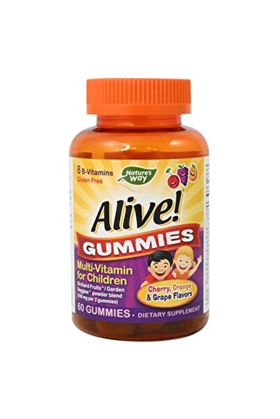 Alive علكات نيتشرز واي، 60 قرصًا متعدد الفيتامينات للأطفال